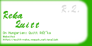 reka quitt business card